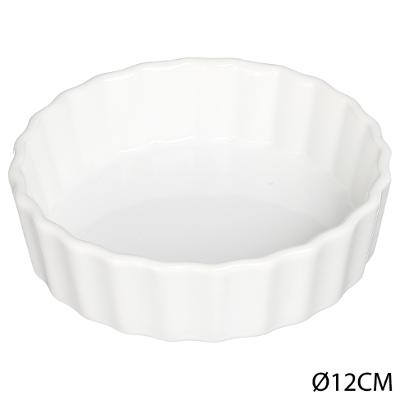 [6110070] TARTELETTE Ø 12 - H 3,4 CM CERAM BLANC