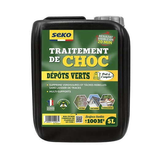 [3016633] TRAITEMENT DE CHOC DEPOTS VERTS 5L SANS BIOCIDE SEKO