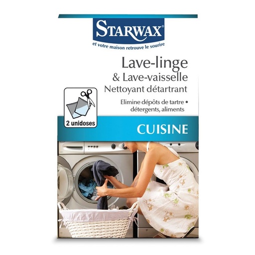 [3200113] STARWAX NETTOYANT DETARTRANT LAVE LINGE VAISSELLE 2X75G