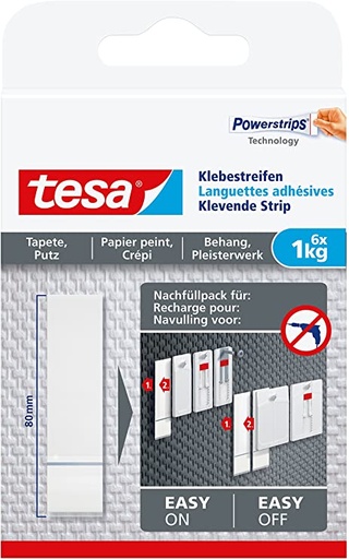 [3142059] TESA LANGUETTE ADHESIVE 1 KG SURFACE SENSIBLE PAR 6
