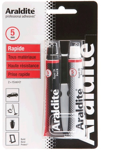 [3124652] ARALDITE RAPIDE ROUGE 2X15ML