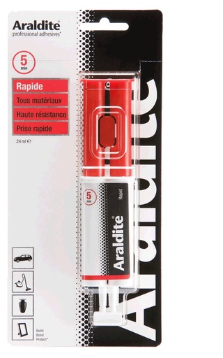 [3124653] ARALDITE RAPIDE ROUGE SERINGUE 24ML