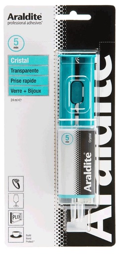 [3124654] ARALDITE CRISTAL INVISIBLE SERINGUE 24ML
