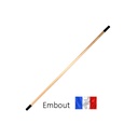 MANCHE BOIS POUR BALAI COCO 1M20 EMBOUT FRANCAIS