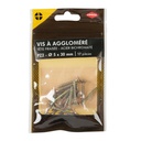VIS AGGLO POZID TF ACIER BICHRO 5X30MM 17 PCS