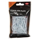 POINTE A TETE PLATE ACIER 2,3X50MM 200G