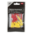 CHEVILLE PLASTIQUE ASSORTIMENT Ø 5-6-8MM 30 PCS