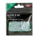 GOND A VIS ACIER ZINGUE 3,5X40MM 6PCS