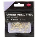 CROCHET A TABLEAU 1 TROU LAITONNE N1 12 PCS