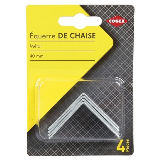 [0009919] EQUERRE DE CHAISE 40MM  4PCS