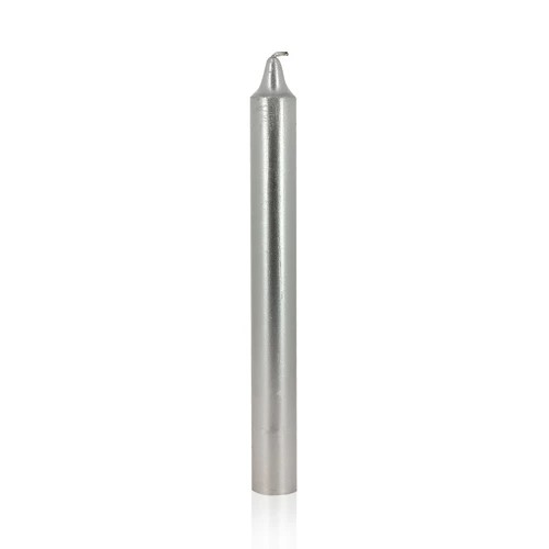BOUGIE Ø 21 - 20CM ARGENT BOITE DE 8