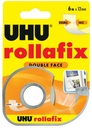 RUBAN ADHESIF DOUBLE FACE 6MX12MM ROLLAFIX