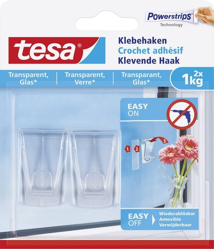 [3145999] TESA CROCHETS ADHESIFS 1KG POUR SURFACE TRANSP