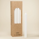 BOUGIE DROITE Ø 22 - 20CM BLANCHE 7H BTE 12