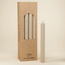 BOUGIE DROITE Ø 22 - 20CM TAUPE 7H BTE 12