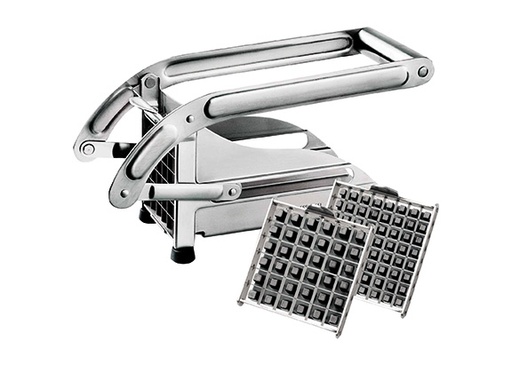 [6500305] COUPE FRITES INOX 2 GRILLES BAUM