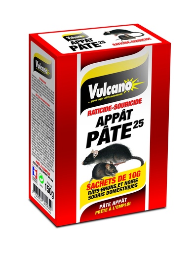 [3070022] VULCANO RATICIDE PATE 15X10G