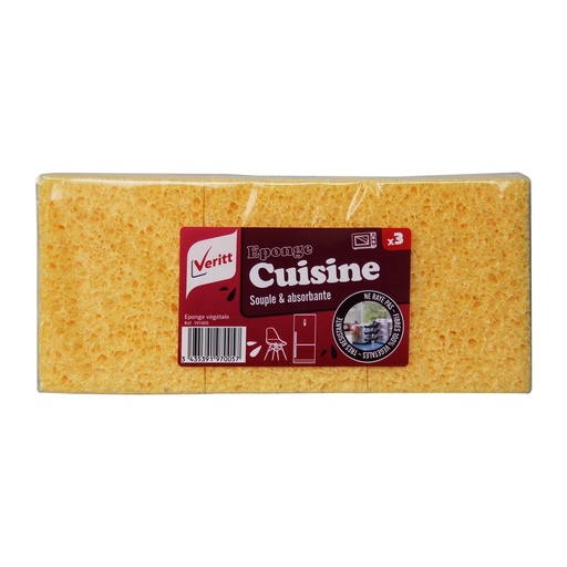 [3130004] EPONGE VEGETALE BLONDE X3 - VERITT