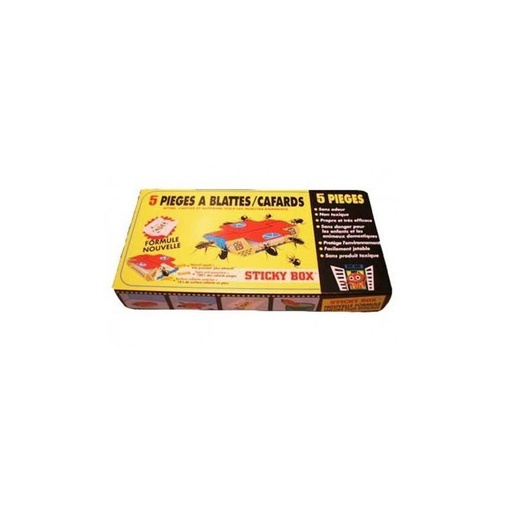 [3070030] STICKY BOX PIEGES A BLATTES/CAFARDS X5