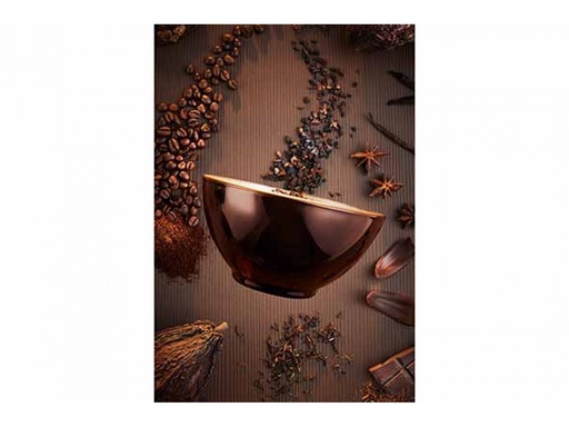 [6022345] BOL FLASHY CHOCOLATE T 50 CL Ø 16 - H 6,8 CM