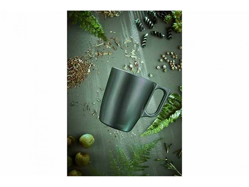 [6022703] MUG FLASHY GREEN LEAF T 25 CL Ø 7 - H 9 CM