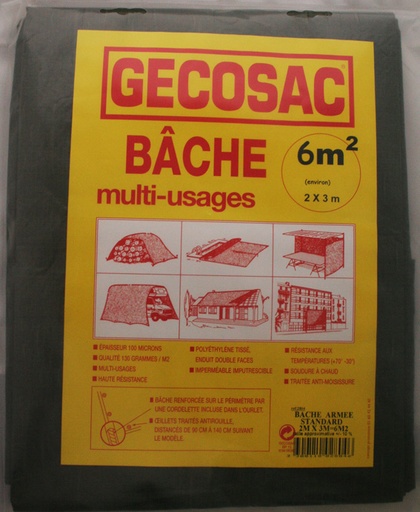 [3123111] BACHE RENFORCEE STANDARD  2M X 3M