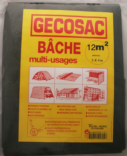 [3123112] BACHE RENFORCEE STANDARD  3M X 4M