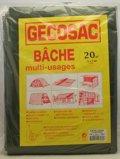 [3123113] BACHE RENFORCEE STANDARD  4M X 5M