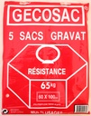 POCHETTE DE 5 SACS A GRAVATS 65 KG TISSE
