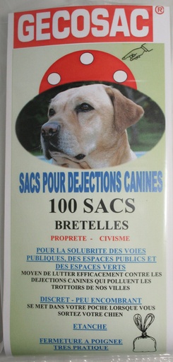 [3123121] POCHETTE DE 100 SACS A DEJECTIONS CANINES