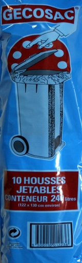 [3123127] POCHETTE HOUSSES CONTENEURS 240L 30µ X10