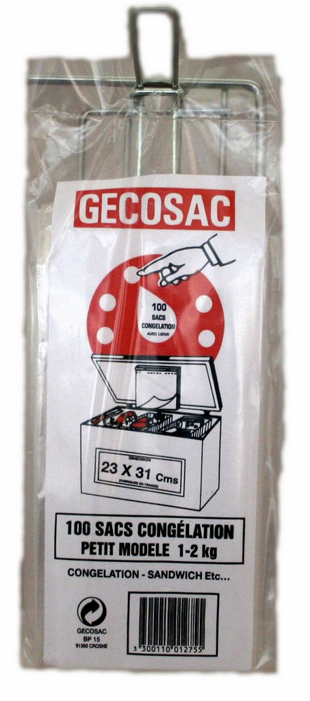 POCHETTE DE 100 SACS CONGELATION 23 x 31 cm