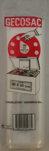 [3123141] POCHETTE DE 100 SACS CONGELATION 30 x 35 cm
