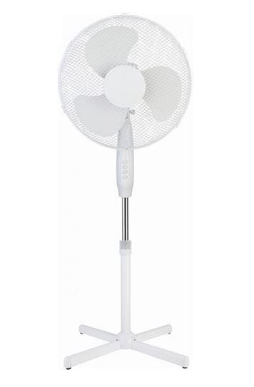 VENTILATEUR STATIF - 40CM - 3 VITESSES - BLANC - 220/240 V - 55 W