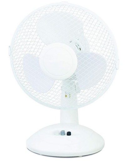 [7000099] VENTILATEUR TABLE - 23CM - 2 VITESSES - BLANC - 220/240 V - 30 W