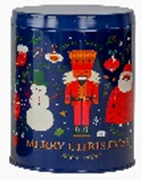 [6520184] BOITE RONDE NOËL 0.8L BLEUE