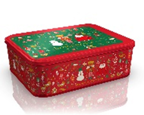 [6520185] BOITE RECTANGULAIRE NOËL 3L ROUGE