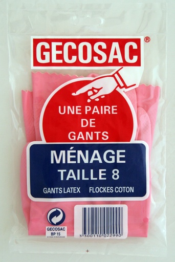 [3123151] GANT LATEX DE MENAGE TAILLE 8
