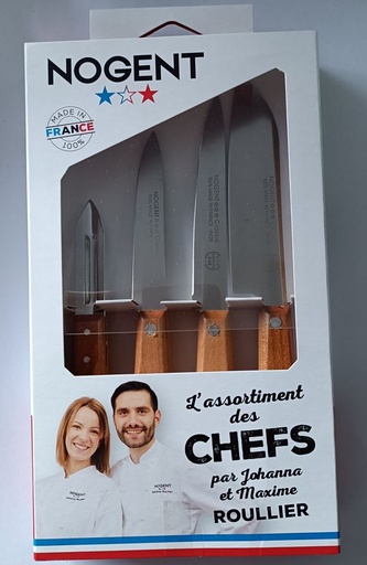 [6003001] COFFRET CUISINE Cerisier des bois (Eplucheur; Office 9 et 11 cm.; Santoku 11cm)