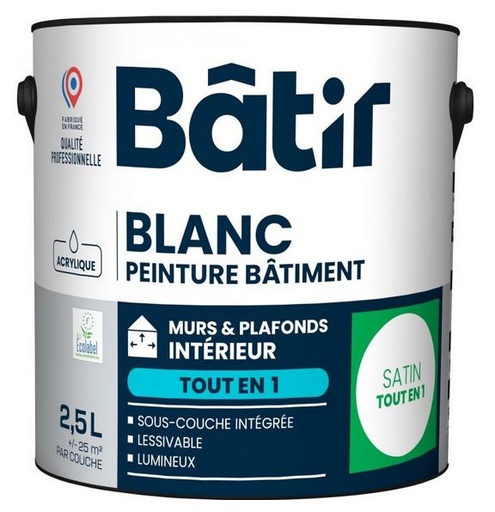[3020244] BAT. M&P TOUT EN 1 SATIN 2.5L BLANC