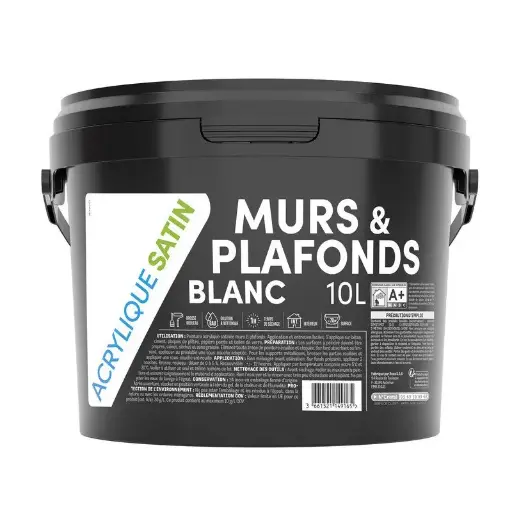 [3019928] TDP MURS ET PLAFONDS SATIN ACRYLIQUE BLANC - 10L