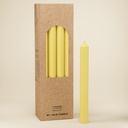 BOUGIE DROITE Ø 22 - 20CM JAUNE 7H BTE 12