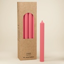 BOUGIE DROITE Ø 22 - 20CM ROSE CLAIR 7H BTE 12