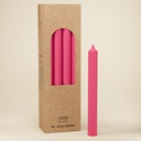 BOUGIE DROITE Ø 22 - 20CM ROSE FONCE 7H BTE 12