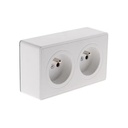 DOUBLE PRISE 2P+T 16A BLC SAILLIE VULCO