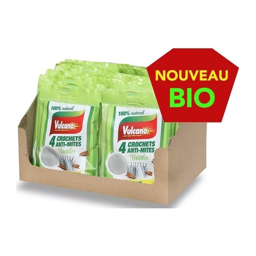 [3070033] VULCANO 4 CROCHETS ANTI MITES TEXTILE BIO