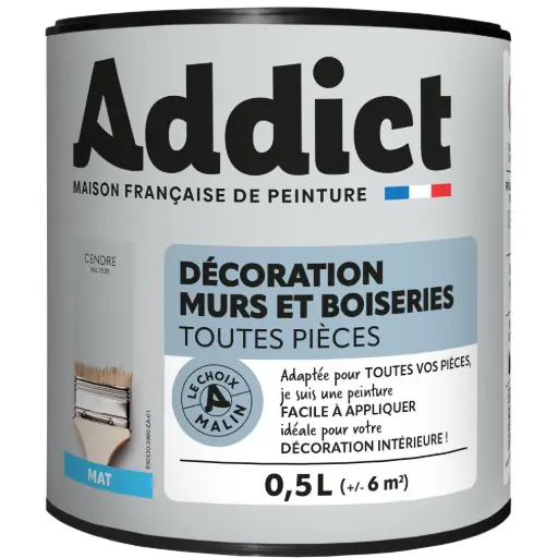 [3020708] ADDICT DECORATION M&BOIS MAT 0.5L CENDRE