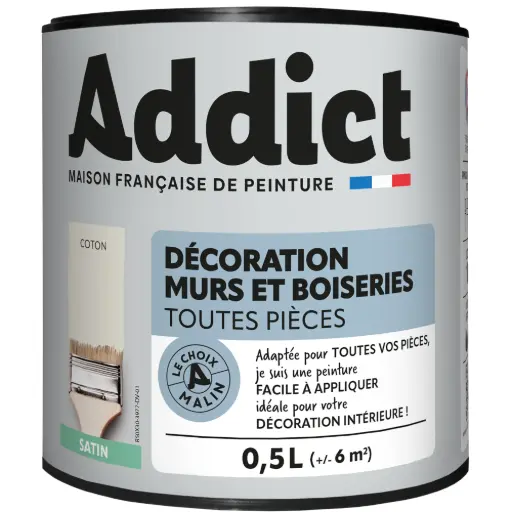 [3020117] ADDICT DECORATION M&BOIS SATIN 0,5 L COTON