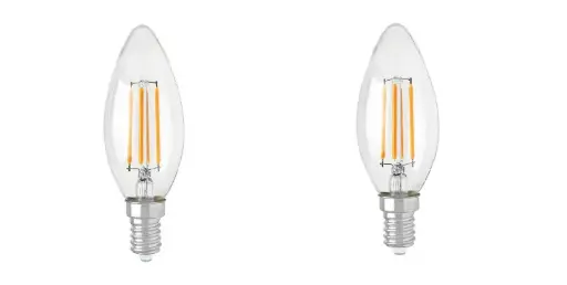 [2009886] AMP FLAMME FILAMENT E14 4W 470 LM 827  X2