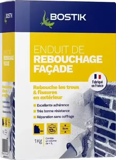 [3167715] BOSTIK ENDUIT REBOUCHAGE FACADE POUDRE 1KG